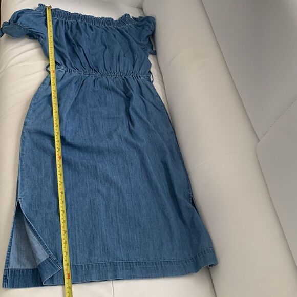 J.Crew Cotton Off Shoulder Elastic Waist Midi Summer Dress Size 2 - Picture 6 of 10